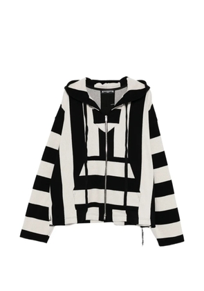 Mastermind World striped zip-up hoodie - Black