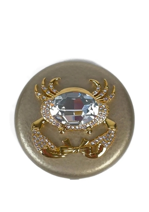 Vivetta crab-embellished crystal bag mirror - Gold