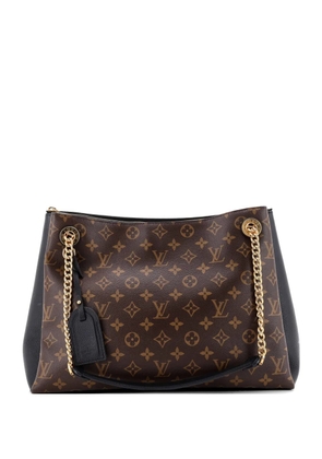 Louis Vuitton Pre-Owned Surene Handbag Monogram Canvas with Leather MM shoulder bag - Black