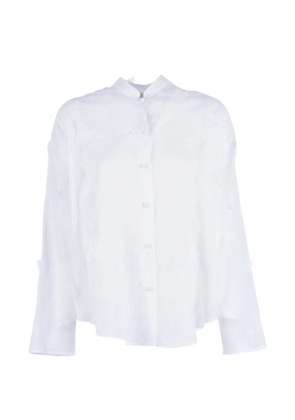Mazzarelli butterfly-appliqué shirt - White