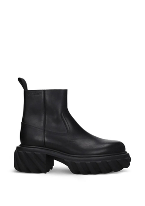 Off-White platform leather boots - Black