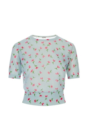 Jil Sander floral-print short-sleeve t-shirt - Blue