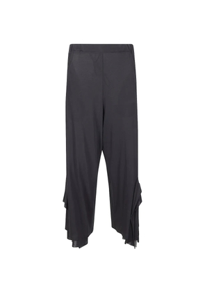 Yohji Yamamoto draped-detail trousers - Black