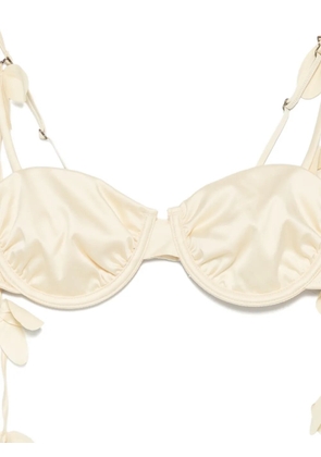 ROTATE BIRGER CHRISTENSEN floral-applique bra - Neutrals