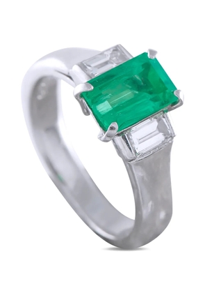 LB Exclusive emerald and diamond ring - Silver