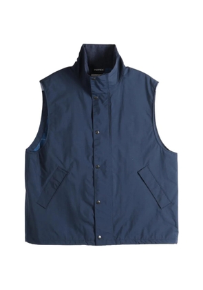 Nanamica high-neck press-stud gilet - Blue