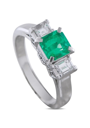 LB Exclusive emerald and diamond ring - Silver
