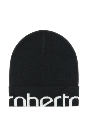 Roberto Cavalli wool-blend logo beanie - Black