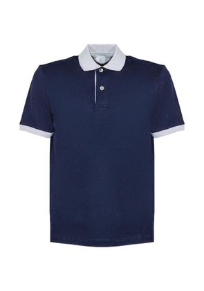 Eleventy contrast-trim polo shirt - Blue