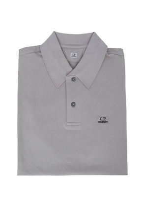 C.P. Company logo-embroidered polo shirt - Grey
