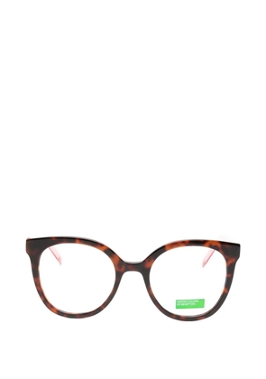 Benetton Adaline tortoiseshell-effect round-frame glasses - Brown