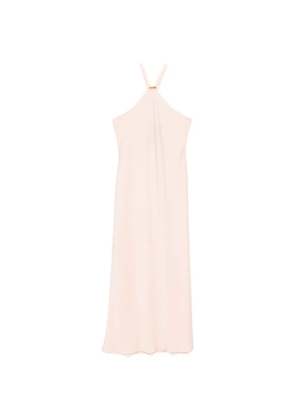 Max Mara Eghiotto halterneck gold-tone hardware maxi dress - Pink