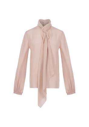 phaeonia pussy-bow-collar blouse - Pink