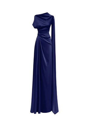 Gemy Maalouf asymmetrical draped dress - Blue