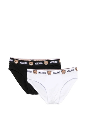 Moschino Teddy Bear logo-waistband briefs (set of two) - Black