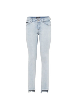 Philipp Plein BoraBora Greedy frayed-hem jeans - Blue