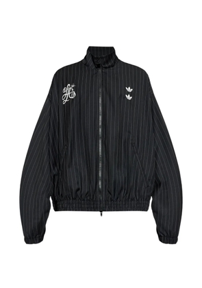 adidas Chavarria pinstriped logo-embroidered sweater - Black