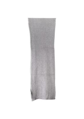 North Sails ribbed-knit logo-patch scarf - Grey
