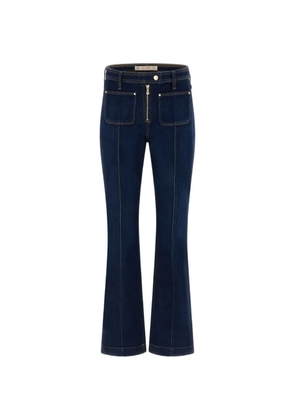 GUESS USA Nicky zip-detail straight-leg denim jeans - Blue