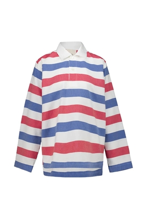 Marrakshi Life The Rugby striped shirt - White