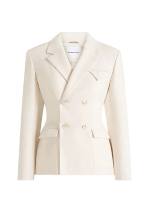 Manière De Voir Maia double-breasted marble-button blazer - Neutrals