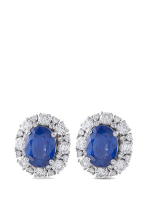 LB Exclusive sapphire and diamond earrings - Silver