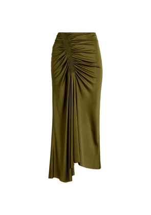 Proenza Schouler Naia ruched midi skirt - Green