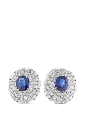 LB Exclusive sapphire diamond earrings - Silver