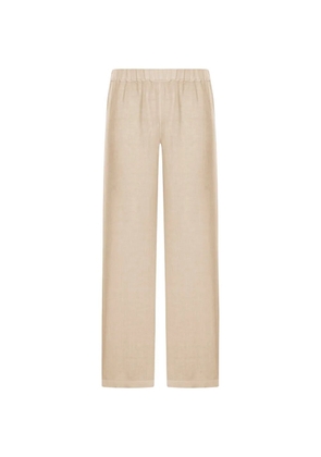 120% Lino wide-leg linen trousers - Neutrals