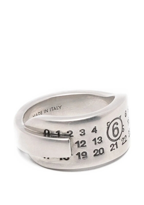 MM6 Maison Margiela numeric signature and multi-band ring - Silver