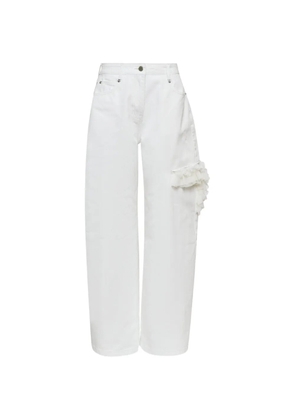 YCH ruffled-detail jeans - White