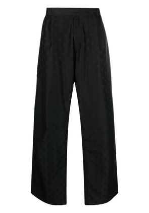 GmbH hammer-jacquard straight-leg trousers - Black