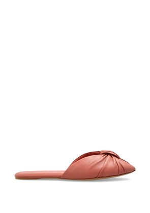 Chloé Suzie knotted leather slides - Pink