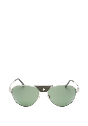 Cartier Eyewear Edition Santos-Dumont pilot-frame sunglasses - Silver