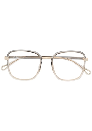 Chloé Eyewear oversize rounded-square frames - Gold