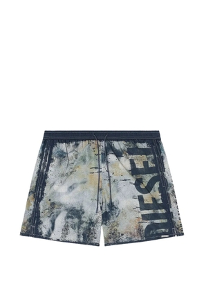 Diesel logo-print drawstring swim shorts - Grey