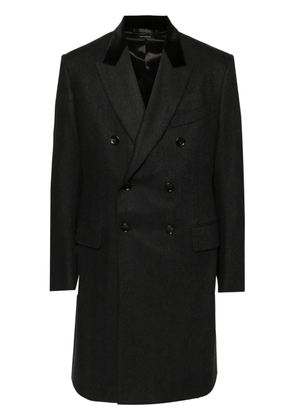 TOM FORD herringbone double-breasted coat - Grey
