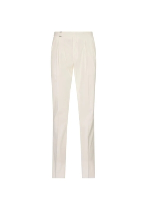 Canali pleated tailored trousers - White
