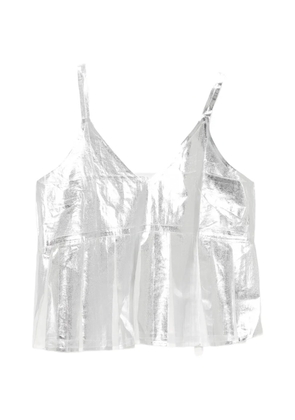 Tela metallic-effect pleated top - Silver