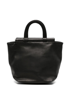 Yohji Yamamoto leather tote bag - Black
