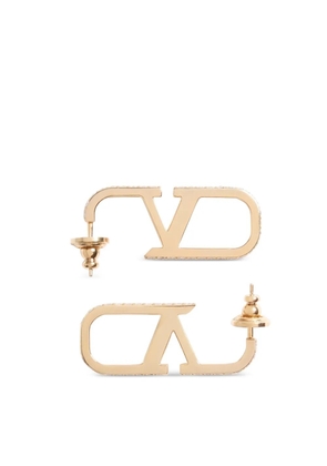 Valentino Garavani VLogo Signature metal and Swarovski® crystal earrings - Gold