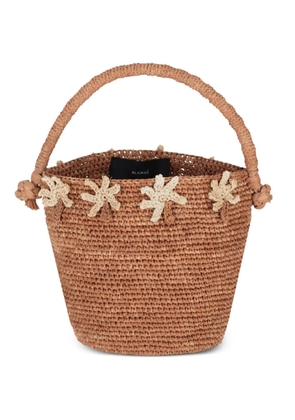 Alanui Shadow of The Palm palm-tree appliqué beach bag - Brown