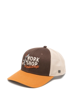 South garage embroidered mesh-panel cap - Brown