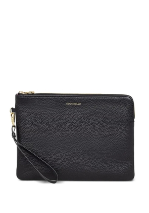 Coccinelle large Alias leather clutch bag - Black