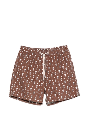 MC2 Saint Barth snoopy-print drawstring swim shorts - Brown