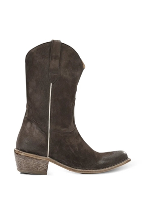 Moma suede western boots - Brown
