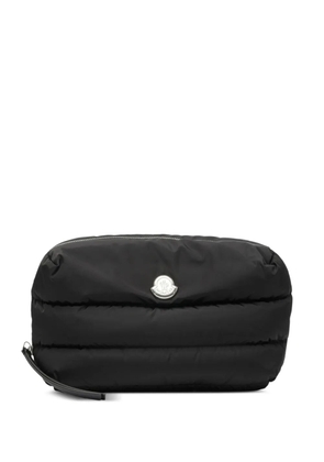 Moncler Caradoc padded logo-plaque make up bag - Black