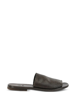 Moma woven leather flat sandals - Brown