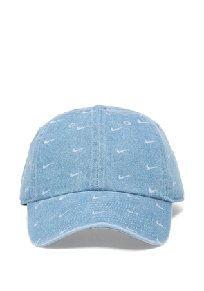Nike Club logo-print denim cap - Blue