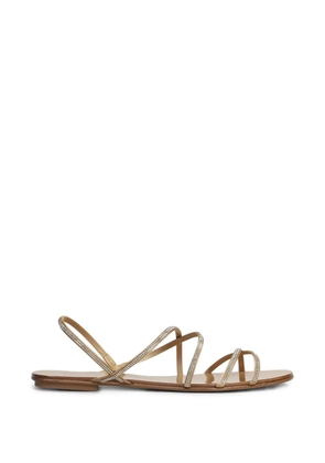 Pedro Garcia Esme crystal-embellished strappy sandals - Neutrals